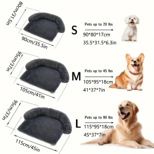 Plush Dog Bed with Removable Washable Cover